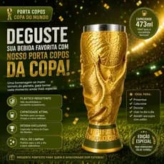 SUPORTE PARA COPO TÉRMICO 473ML TAÇA COPA DO MUNDO
