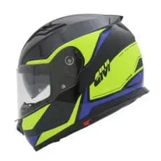 CAPACETE 50.5 IRON PRETO/AMARELO/AZUL FRNBY - Tamanho 63