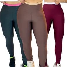 Calça Legging bicolor academia fitness
