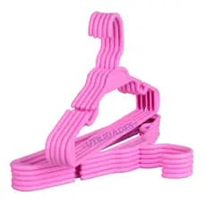 Conjunto Kit 30 Unidades Cabide Infantil/Bebê Plástico 5,5mm Rosa