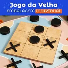 Kit com 30 Jogos da Velha Tabuleiro MDF Artesanal Educativo Lembrancinha