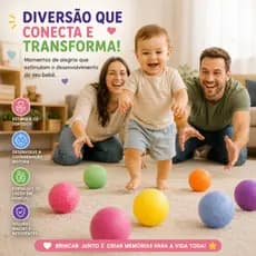 Kit 3/6/9/12 Bolinhas Macias para Bebê Coloridas Sensorial Brinquedo Educativo Infantil