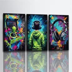 Quadro Decorativo Infantil Video Game - Gamer