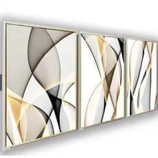 Quadros Decorativos Parede Mdf Mosaico 3 peças Grande Lindo Diferente Colorido Cores Quarto Sala Cozinha