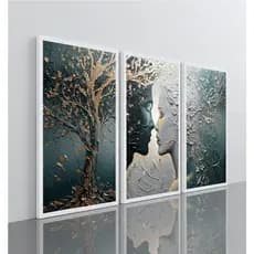 Quadro Decorativo Árvore Da Vida E Casal - Moderno
