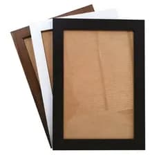 Moldura Para Quadros Decorativos Preto Madeira E Branco 90x60