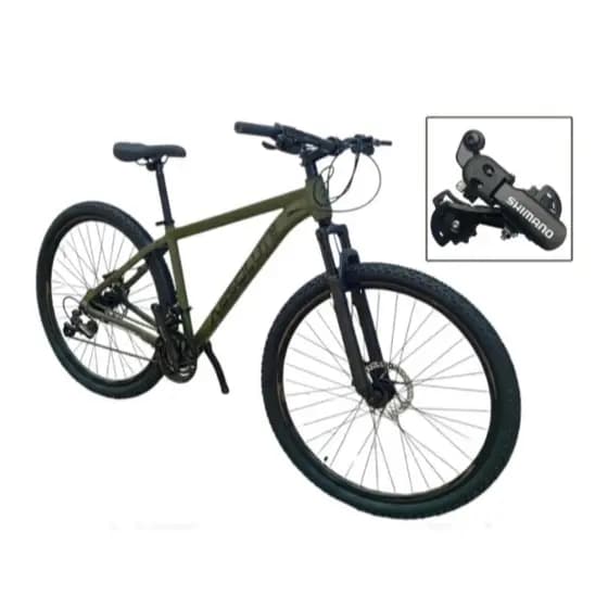 Bicicleta Aro 29 Absolute Nero 5 Verde Oliva Alumínio 21v Shimano Freio A Disco Garfo com Suspensão