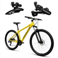 Bicicleta Aro 29 Absolute Nero 5 Alumínio 21v Cambios Shimano Freio A Disco Garfo com Suspensão