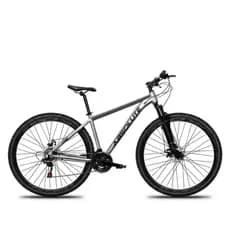 Bicicleta Aro 29 Absolute Nero 5 Cinza Alumínio 21v Freio A Disco Garfo com Suspensão