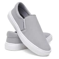 Sapatênis Iate Casual Tênis Slip on Calce Fácil - Esporte Fino - 181 Cinza - Unissex