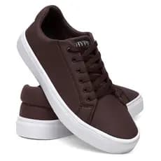 Sapatênis Casual Linha Confort Hype Shoes Esporte Fino - 770 Marrom - Unissex