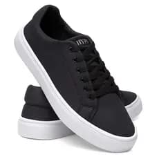 Sapatênis Casual Linha Confort Hype Shoes Esporte Fino - 770 Preto - Unissex