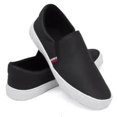Tênis Iate Slip on Calce Fácil Original Hype Shoes Com Tira Lateral - Preto - Unissex