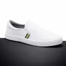 Tênis Iate Slip on Calce Fácil Hype Shoes Com Fita Lateral - Edição Limitada Brasil - Copa - Unissex