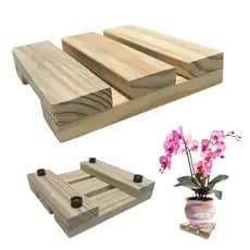 Suporte Para Vaso De Plantas Em Madeira  16x16cm (unidade)