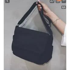 Bolsa transversal unissex de alça nylon impermeável