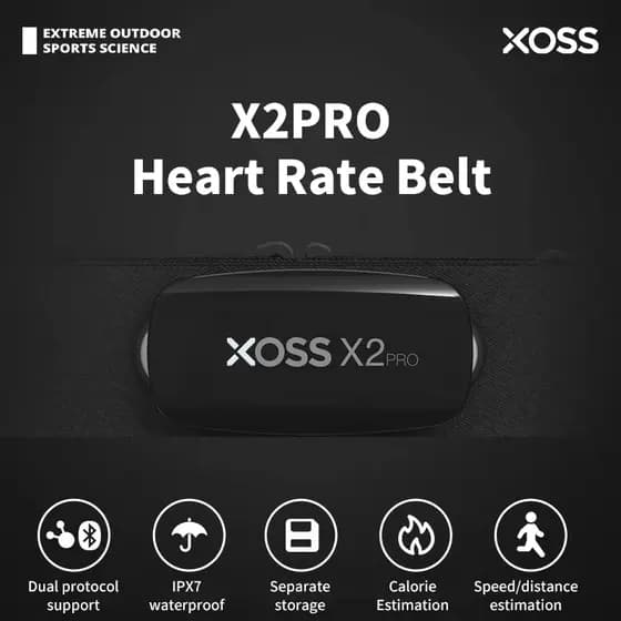 XOSS X2 PRO monitor De Frequência Cardíaca Correia Torácica Para Ciclismo ANT + Bluetooth IPX7 Sensor À Prova D'água GAR