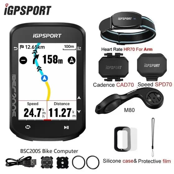 IGPSPORT BSC200S Velocímetro Bicicleta Tela Colorida À Prova D'água IPX7 LCD De 2.4 Polegadas