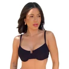 Top Avulso Biquini Meia Taça Retrô Com Bojo Moda Feminina Verão Resort