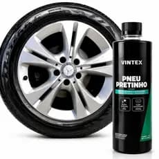 Pneu Pretinho 500ml  Vintex Brilho Duradouro Revitalizador de Pneus Proteção UV Efeito Molhado Automotivo Profissional