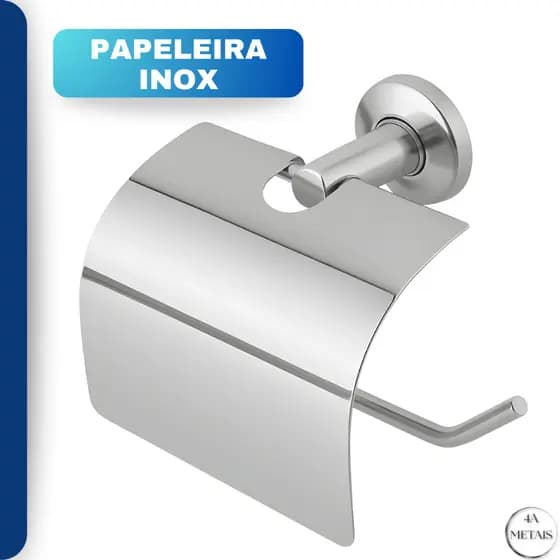 Papeleira Com Tampa | Porta Papel Higiênico | Inox | Linha Premium | Direto Fábrica | Resistente | Não Enferruja