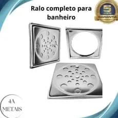Ralo Completo para Banheiro em Aço Inox com Tampa Abre e Fecha – Alta Durabilidade