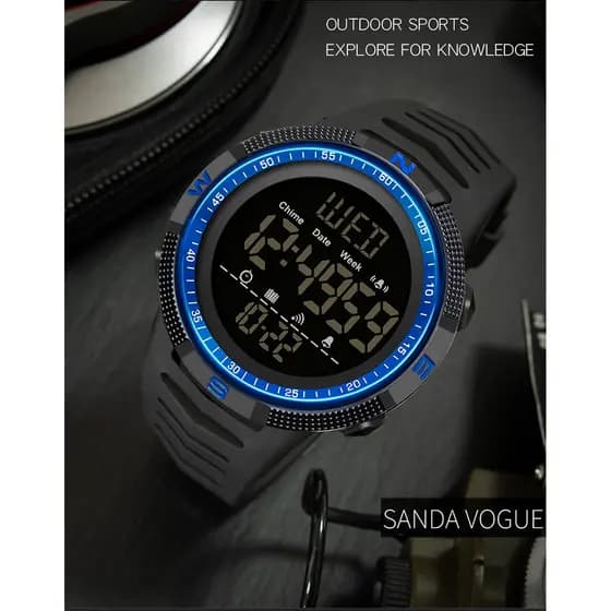 Sanda fashion Tendência Masculina Relógio Luminoso À Prova D'água