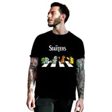 Camiseta Infantil e Adulto The Startes Pokemon Garfield Blusa unissex 100% Algodão Envio imediato
