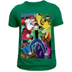Camiseta infantil e Adulto Ben 10 Desenho Animado Blusa unissex 100% Algodão t-shirt Envio imediato