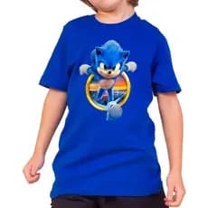 Camisa Camiseta Infantil Sonic T-shirt Blusa unissex 100% Algodão Envio imediato