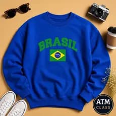 Moletom Casual Unissex Premium Brasil Copa Torcedor Blusa Unissex Envio Rapido