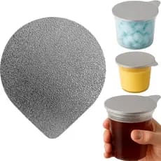 Selo Alumínio 100mm 120mm 150mm – Lacre Térmico p/ Potes, Alimentos Cosméticos Selinho PE, PEAD, PP