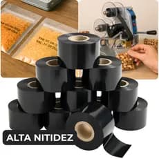 Fita Ribbon Preta Datadora 35mm x 122 Metros Modelos HP23 HP241 HP351 DY8B 280P