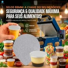 300 Selos De Alumínio Para Embalagens 88mm Pp E Pead