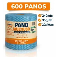 Pano Perfex Multiuso 600un 20x40 240m Azul Ippax Mais