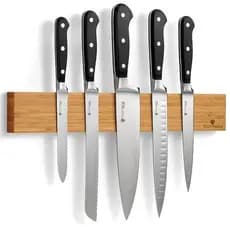 Barra Magnética para Facas Bamboo 40cm, Ima para Facas Parede, Barra Magnética para Facas, Porta Facas, Porta Facas de C