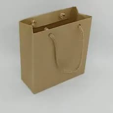 Sacolas para Presente MICRO - Kraft ou  Branco = 10 x 10x 4 - kit com 50 unidades