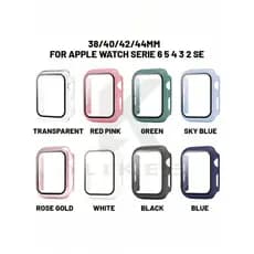 case capa de Acrílico com pelicula para apple watch ou compatível tamanho 38mm - 49mm
