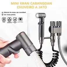 KIT BANHEIRO Ducha Higiênica Duas Saídas De 1/2 Mm Com Registro Conjunto De Pulverizador
