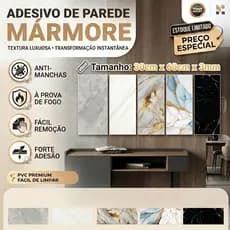 Kit 5/10/20PCS Mármore Adesivos Alto Brilho Parede 60cm x 30cm x 3mm