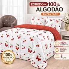 Edredom Solteiro Casal Queen Dupla Face Percal 100% Algodão 200 Fios