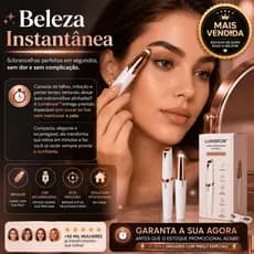 Caneta Depiladora  Sobrancelha Feminina Recarregável USB Led Sem Dor LumiBrow™