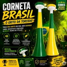 Corneta Brasil Torcida Copa Som Potente Verde Amarelo Vuvuzela Estádio Festa Carreata
