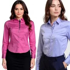 Kit Camisas Femininas Manga Longa Camisa Feminina Elegante