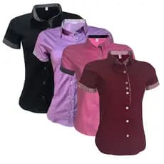 Kit Blusas Femininas 4 Pecas Blusa Social Feminina