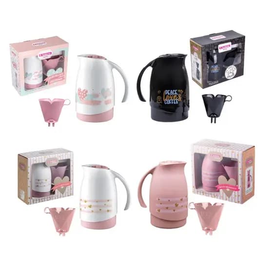 Bule Térmico 700ml Sanremo com Suporte Filtro Café 102 Garrafa Térmica Café Chá Água