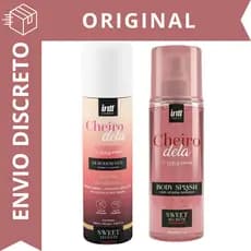 Kit Cheiro Dela by Carla Geane Desodorante Intimo + Body Splash Perfume Marcante, Sedutor, Feminino