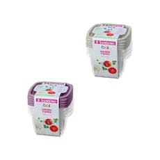 Kit 4 Potes Sanremo 360ml Plástico com Tampa para Alimentos BPA Free