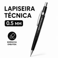 Lapiseira Técnica 0.5mm Hexagonal Profissional Com Borracha