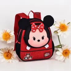 Mochila De Costas Escolar Infantil Minnie Feminina Masculina Criança Creche viagem Mickey Minnie Alça Reforçada